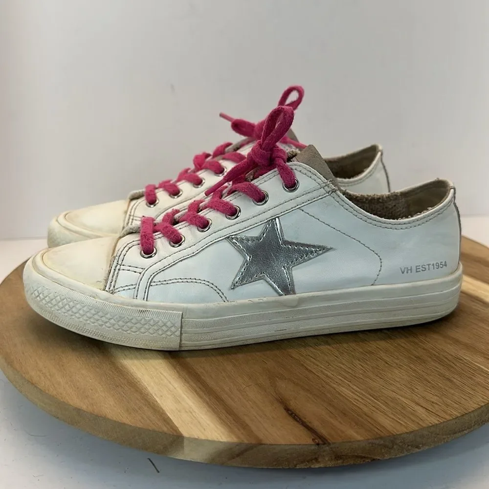 VINTAGE HAVANA Letty Sneakers Shoes White Silver Hot Pink Women's 7
